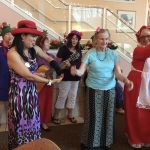Hula dancers Tutti Fruiti and Dreamy Dramatic Dorothy performed while Lyrical Laurie led the Red Hot Mama choir at Kalama Heights