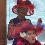 Vice Queen Sassy Sandi and Queen Diva Dell-Luscious had a great time celebrating 25 Years of Red Hatting!