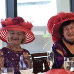 Vice Queen Sassy Sandi and Dame Kathy enjoy a laugh together.